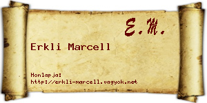 Erkli Marcell névjegykártya