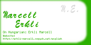 marcell erkli business card